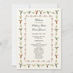 Programme de mariage des colibris