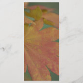 Programme de mariage des couleurs d'automne (Dos)