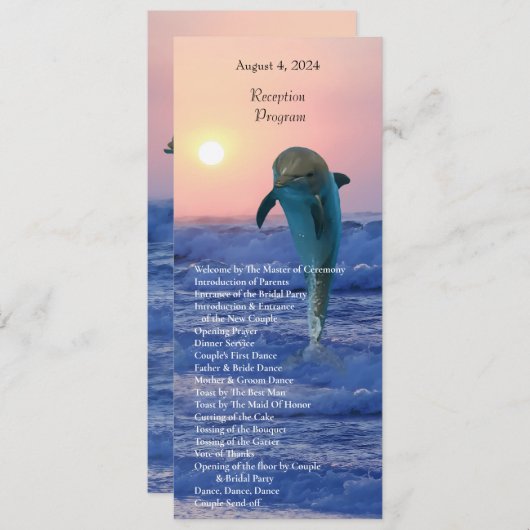 Programme de mariage des dauphins au lever du sole (Devant / Derrière)