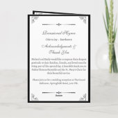 Programme de mariage des églises catholiques (Dos)