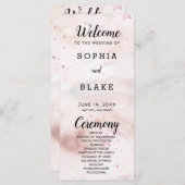 Programme de mariage des étoiles blanches, blanche (Devant / Derrière)