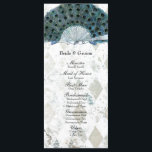 Programme de mariage des fans de Peacock Bleu vint<br><div class="desc">Ce magnifique programme de mariage de style vintage a un modèle facile qui vous permet de remplir la fête de mariage d'un côté,  et l'ordre de cérémonie de l'autre. Cliquez sur le bouton personnaliser si vous devez modifier quoi que ce soit. Ventilateur en plumes de paon bleu.</div>