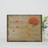 Programme de mariage des feuilles de coeur orange (Debout devant)