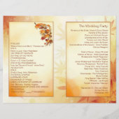 Programme de mariage des feuilles de l'automne, ro (Dos)