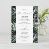 Programme de mariage des Feuilles de palme tropica (Debout devant)