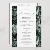 Programme de mariage des Feuilles de palme tropica (Devant / Derrière)