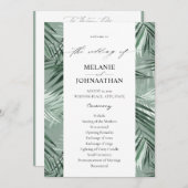 Programme de mariage des Feuilles de palmiers trop (Devant / Derrière)