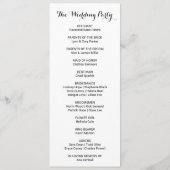 Programme de mariage des Feuilles verts tropicaux (Dos)