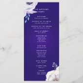 Programme de mariage des fleurs bleues et lilas de (Dos)