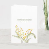 Programme de mariage des fleurs d'aquarelle Mimosa (Dos)