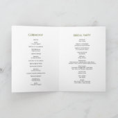 Programme de mariage des fleurs d'aquarelle Mimosa (Intérieur)