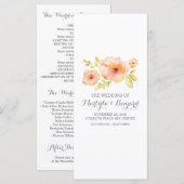 programme de mariage des fleurs d'aquarelle romant (Devant / Derrière)