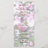 Programme de mariage des fleurs de cornouiller ros (Dos)