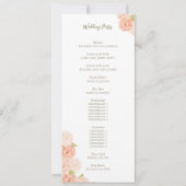 PROGRAMME DE MARIAGE DES FLEURS DE COULEUR D'EAU (Dos)