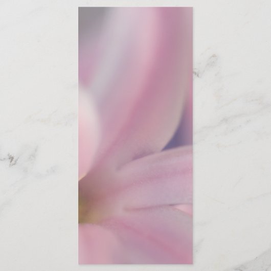 Programme de mariage des fleurs de jacinthe rose (Dos)