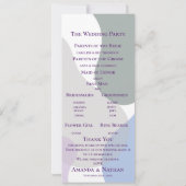 Programme de mariage des Fleurs de Lavande Plutôt (Dos)