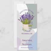 Programme de mariage des Fleurs de Lavande Plutôt (Devant)