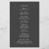 Programme de mariage des fleurs de récolte (Dos)