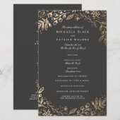Programme de mariage des fleurs de récolte (Devant / Derrière)