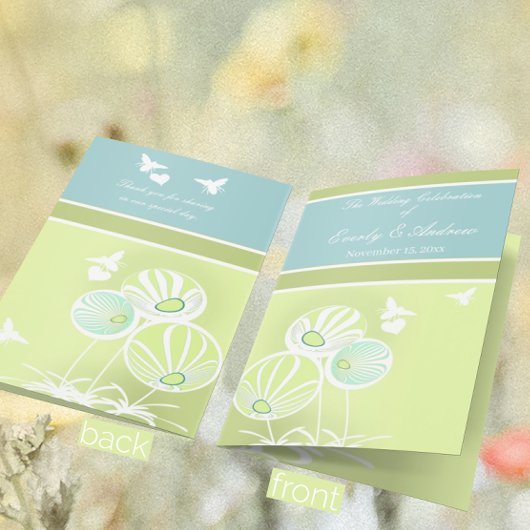 Programme de mariage des fleurs et des abeilles