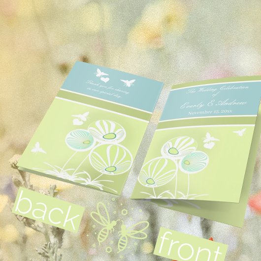 Programme de mariage des fleurs et des abeilles