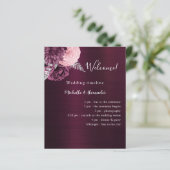 Programme de mariage des fleurs roses de Bourgogne (Debout devant)