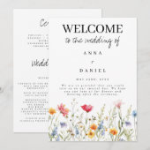 Programme de mariage des fleurs sauvages (Devant / Derrière)