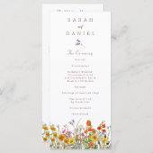 Programme de mariage des fleurs sauvages (Devant / Derrière)