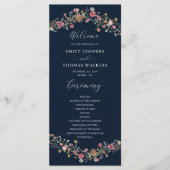 Programme de mariage des Fleurs sauvages bleus de (Devant)