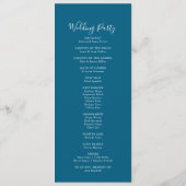 Programme de mariage des Fleurs sauvages de la Mar (Dos)