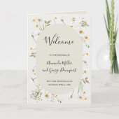 Programme de mariage des Fleurs sauvages de la mar (Devant)