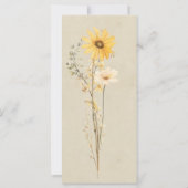 Programme de mariage des Fleurs sauvages jaunes (Dos)