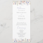 Programme de mariage des Fleurs sauvages multicolo (Devant)