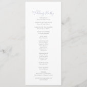 Programme de mariage des Fleurs sauvages multicolo (Dos)