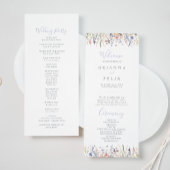 Programme de mariage des Fleurs sauvages multicolo