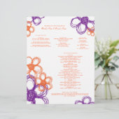 Programme de mariage des fleurs sauvages violettes (Debout devant)