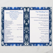 Programme de mariage des flocons de neige bleus et (Dos)