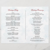 Programme de mariage des flocons de neige de la po (Dos)