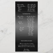 Programme de mariage des flocons de neige noirs et (Dos)