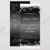 Programme de mariage des flocons de neige noirs et (Devant / Derrière)