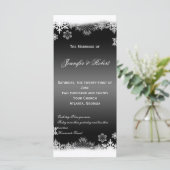 Programme de mariage des flocons de neige noirs et (Debout devant)