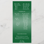 Programme de mariage des flocons de neige verts et (Dos)