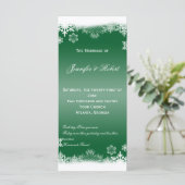 Programme de mariage des flocons de neige verts et (Debout devant)