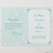 Programme de mariage des flocons d'hiver (Devant)