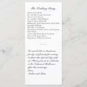 Programme de mariage des flocs de neige d'hiver (b (Dos)