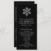 Programme de mariage des flocs de neige d'hiver (n (Devant / Derrière)