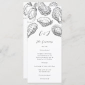 Programme de mariage des huîtres noires et blanche (Devant / Derrière)