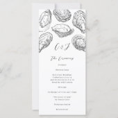 Programme de mariage des huîtres noires et blanche (Devant)