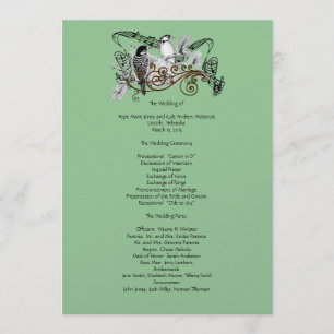 Programme de mariage des Inséparables vintages