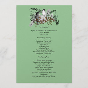 Programme de mariage des Inséparables vintages